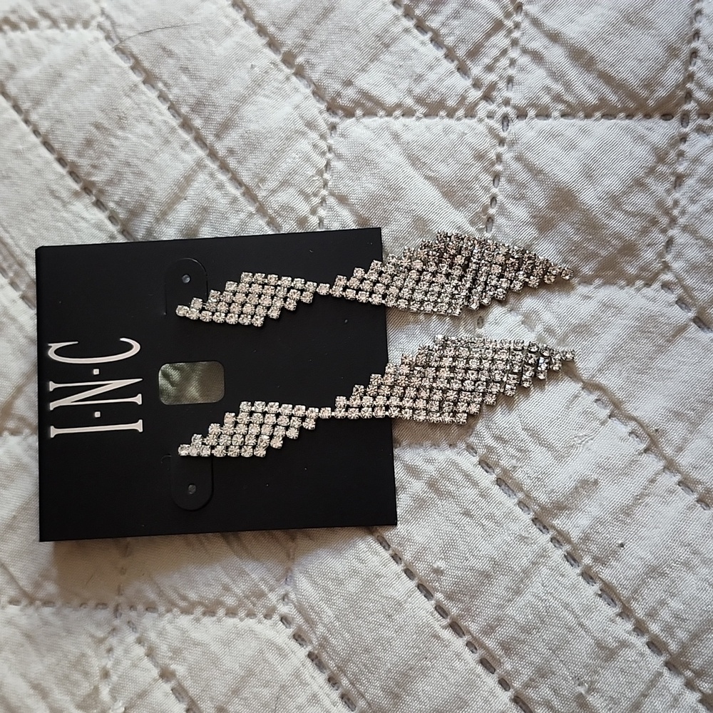 INC rhinestone earrings NEW